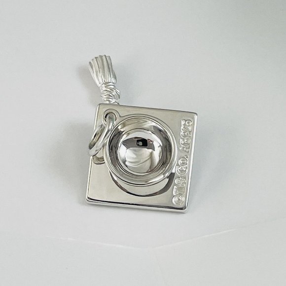 Tiffany & Co Graduation Cap with Tassel Pendant or Charm in Sterling Silver - Picture 7 of 8